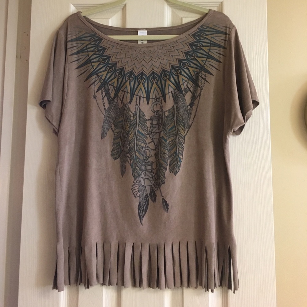 Super cute suede material Native American inspired