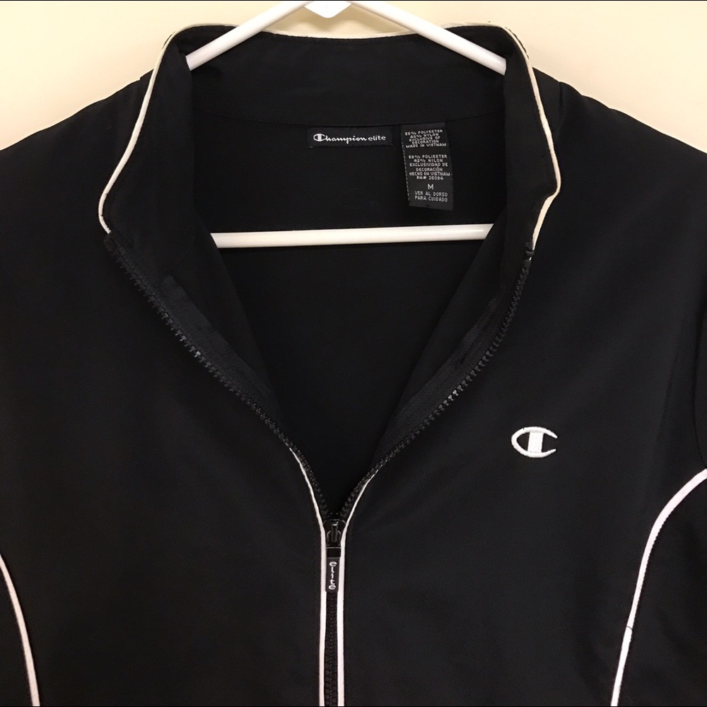 Champion Athletic Zip Up Jacket Black