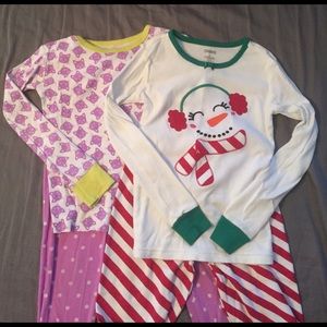 Gymboree Christmas pjs girls sz 8 and cat pjs