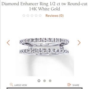 1/2 karat white gold diamond enhancer wedding band