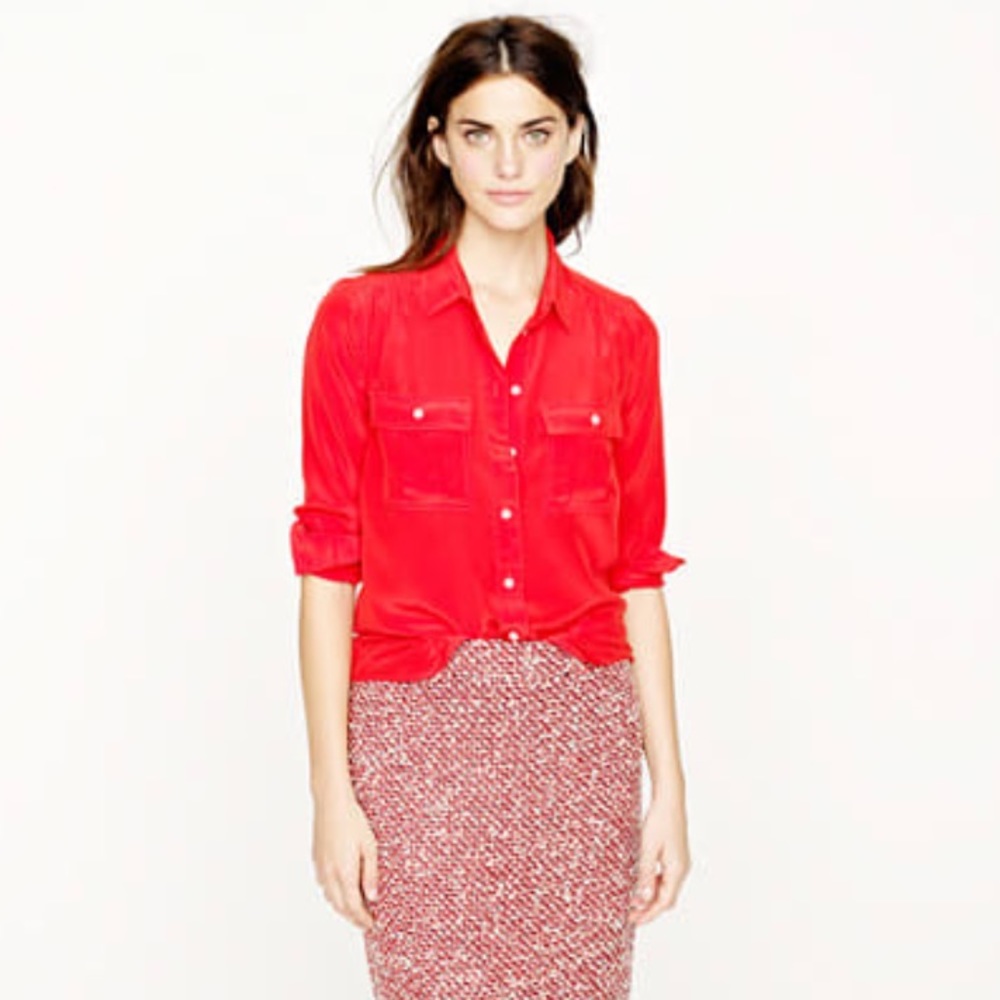 J. Crew - Blythe Blouse - 100% Silk