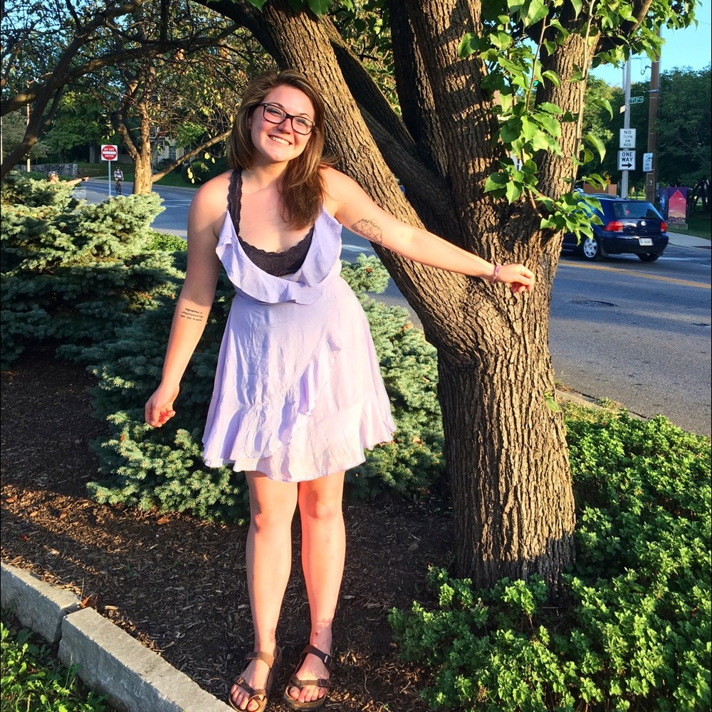 Purple, dainty dress