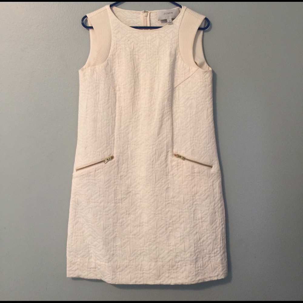 J. Crew cream shift dress