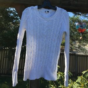 J. Crew White Cotton Sweater