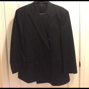 100% Wool Suit, 42s, Classic Style, Black