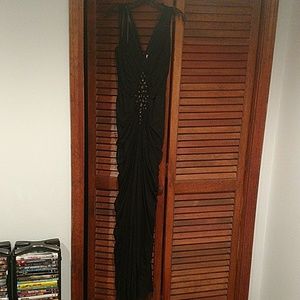 Long black elegant formal dress