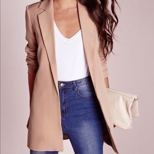 Missguided beige/light pink blazer