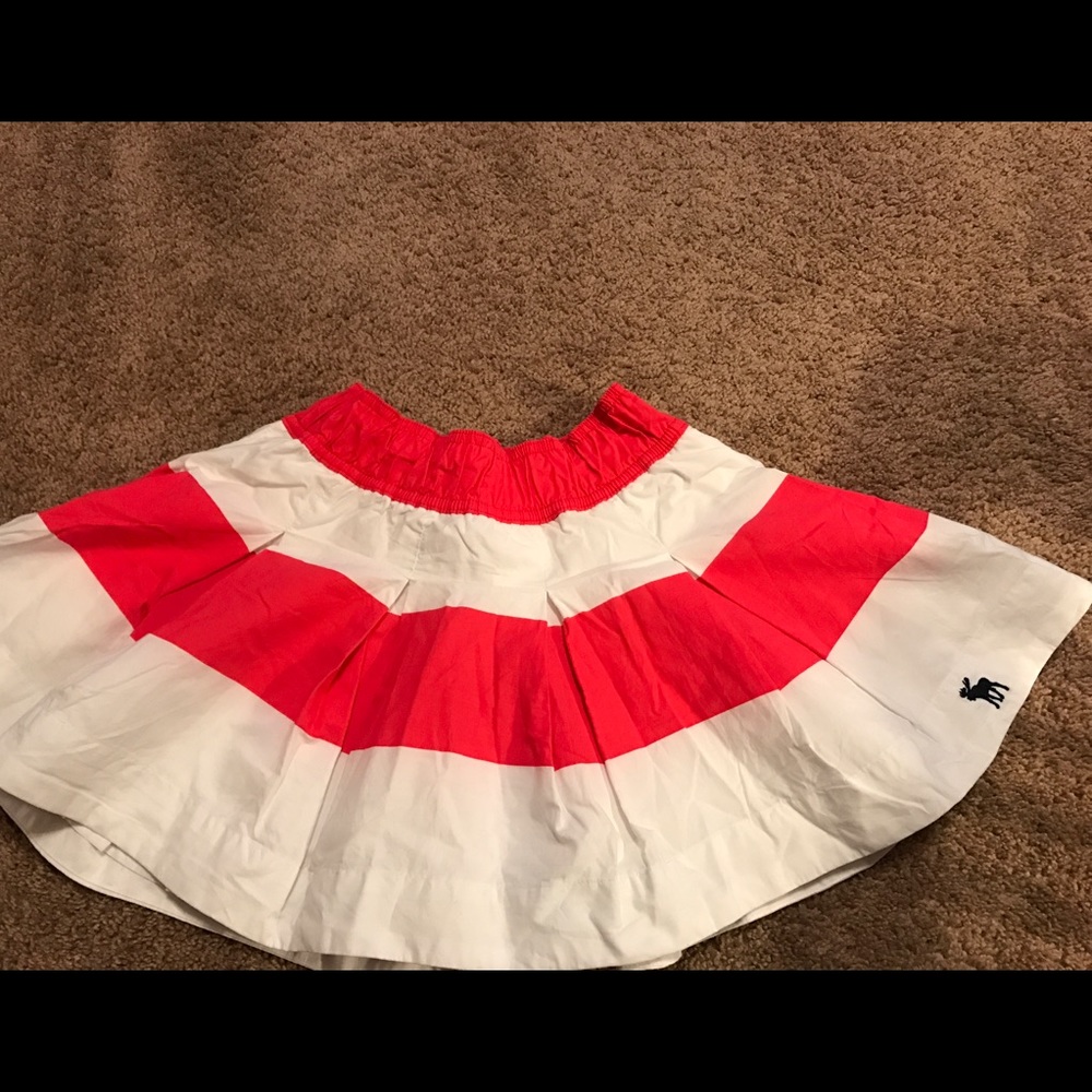 Abercrombie kids coral and white Skirt