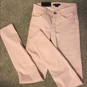 H&M slim pastel pink jeans