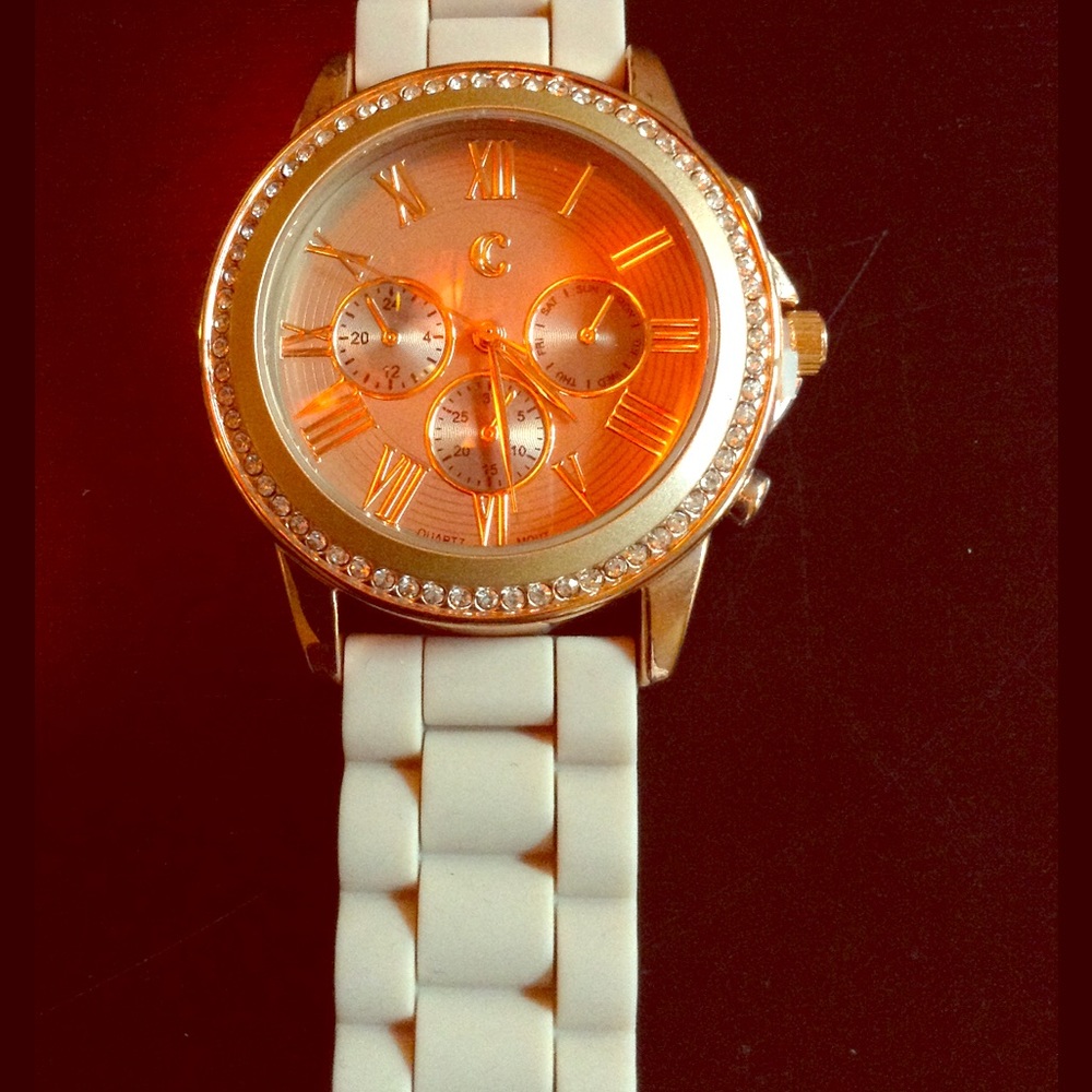 Rose gold Rhinestone watch