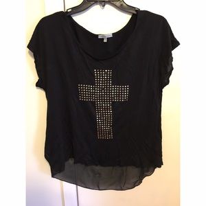 Black & Gold Cross Blouse