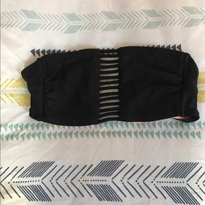 XHILERATION Black Bandeau Swim Top