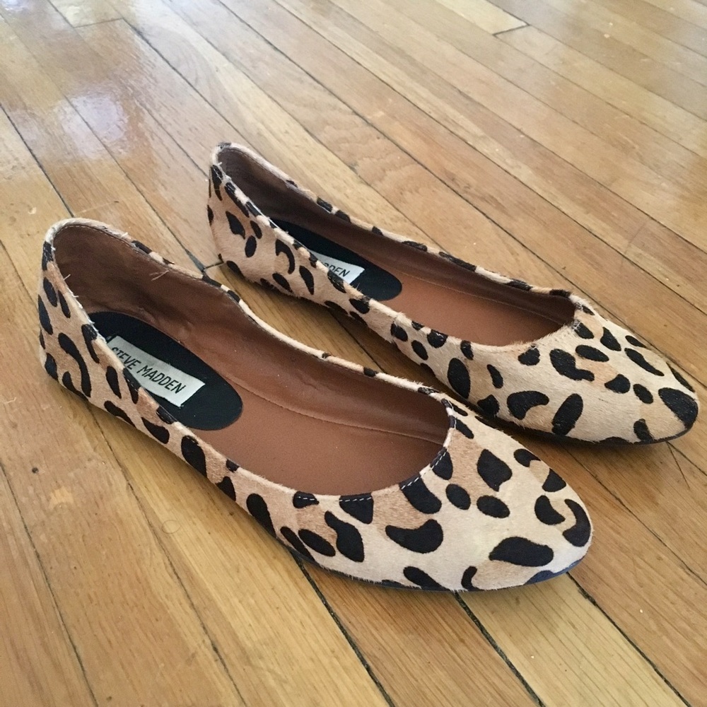 Perfect Steve Madden cheetah print ballet flats