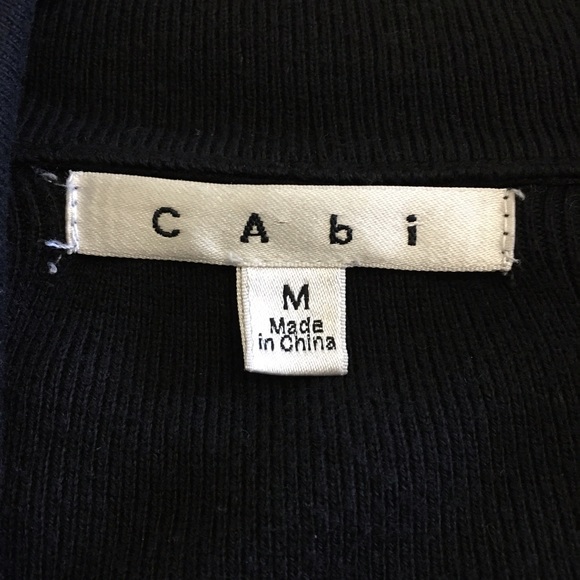 •SOLD• CAbi Black French Trench Sweater Jacket - Picture 5 of 7