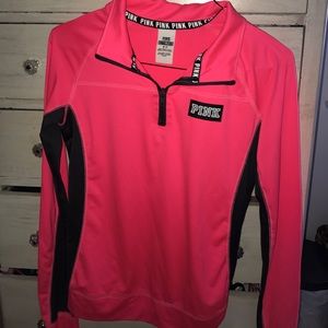 Pink zip up sports shirt