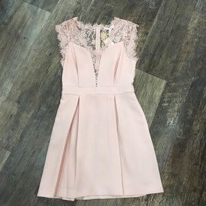 BCBGeneration blush cocktail dress