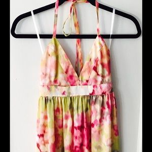 H&M Floral Print Silk Maxi Drss
