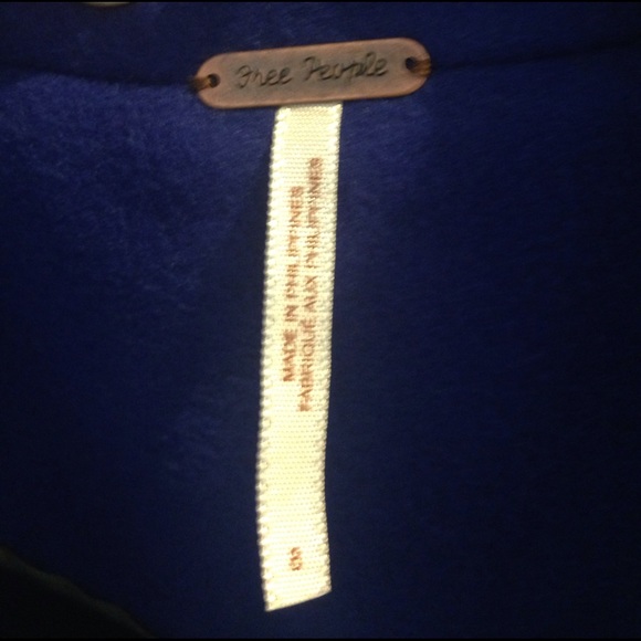 Free People royal blue coat size 8 - Picture 2 of 3