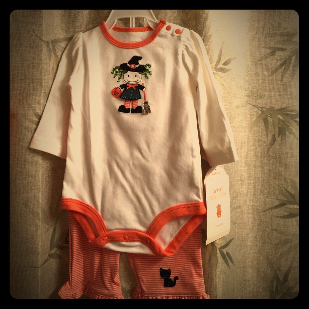 Carter's lil pumpkin two piece witch outfit