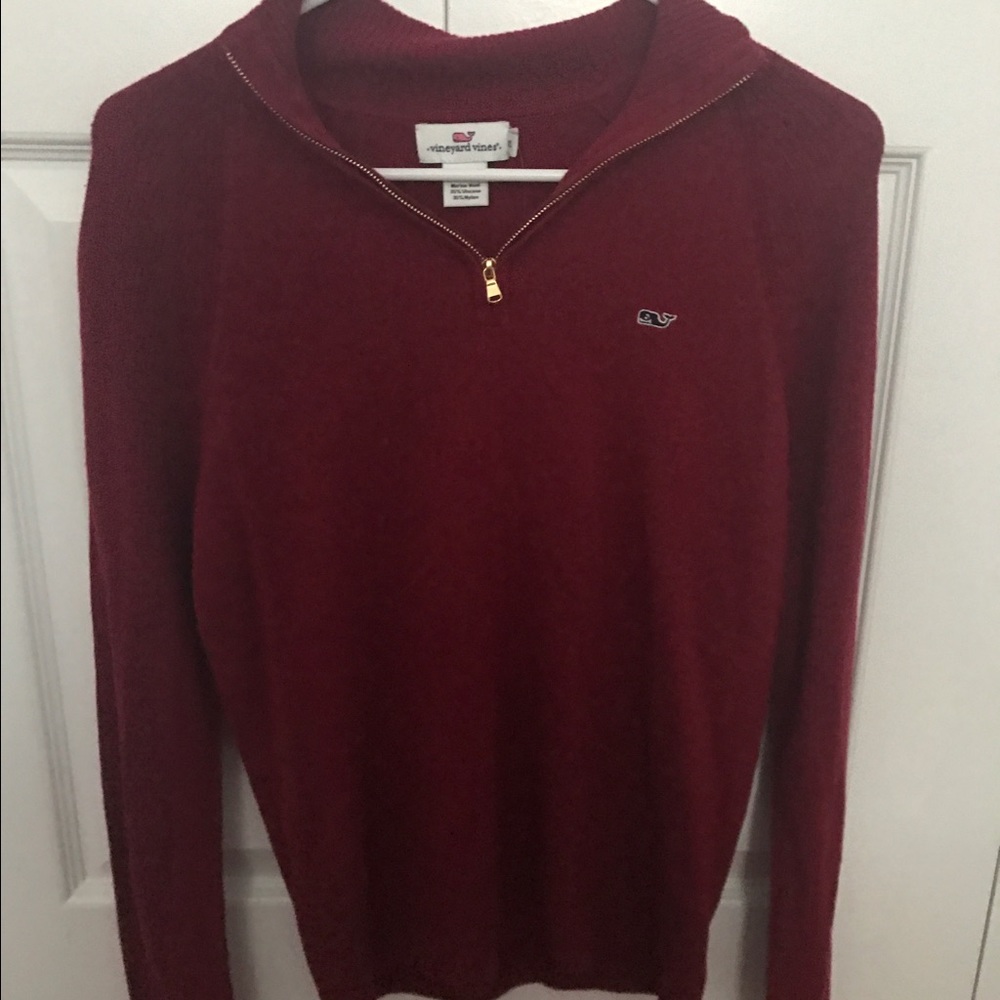 Maroon vineyard vines quarter zip
