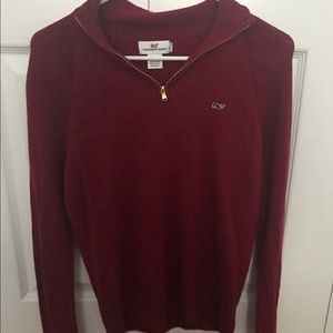Maroon vineyard vines quarter zip