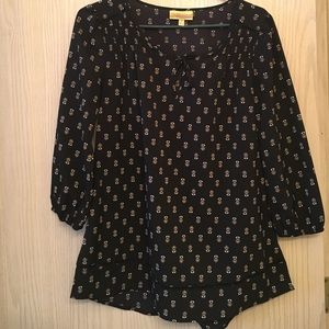 Black Printed Top