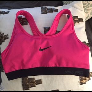 Nike pink sports bra! Size small with padding