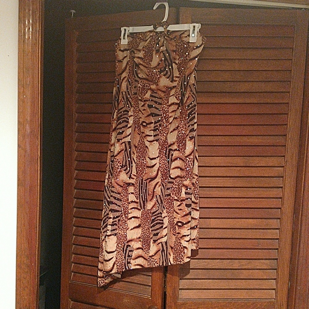 JNJ Fashion Hawaii safari animal print dress