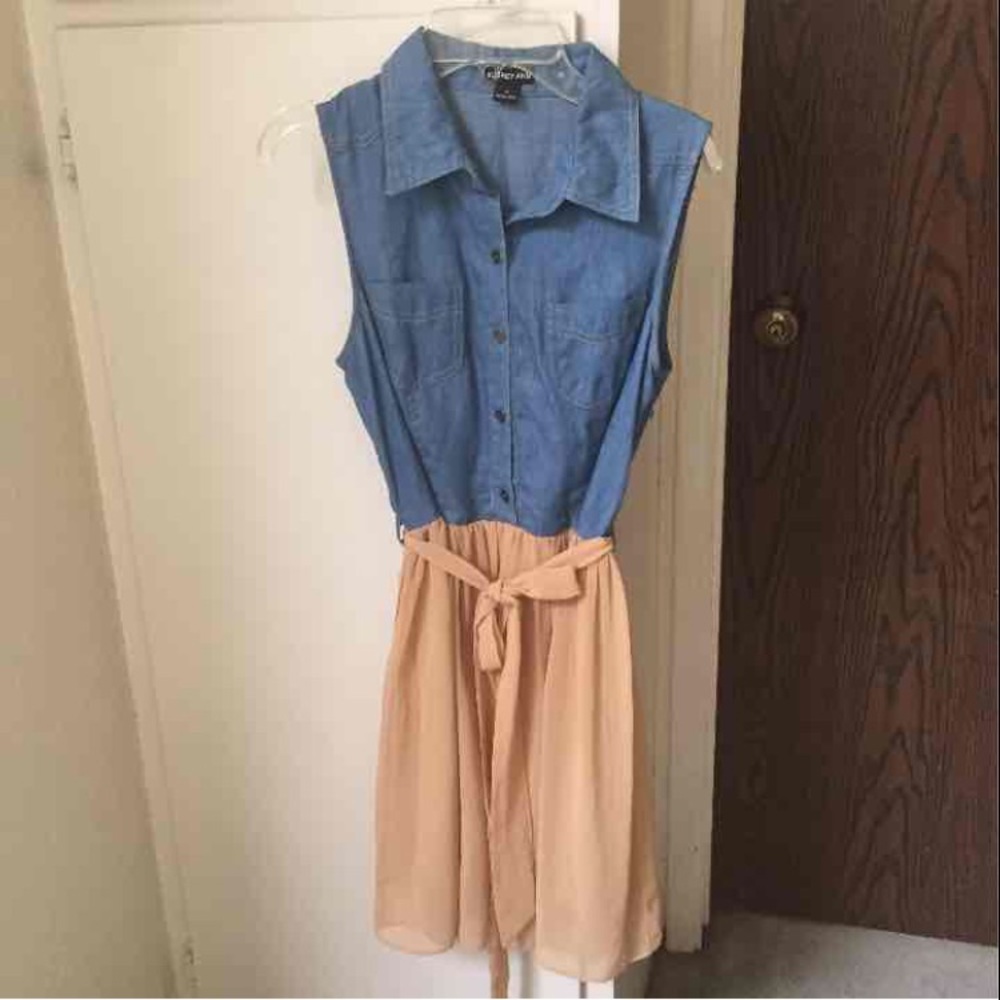 Denim sleeveless dress