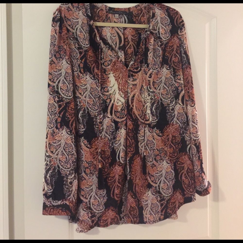 Long sleeve ladies blouse