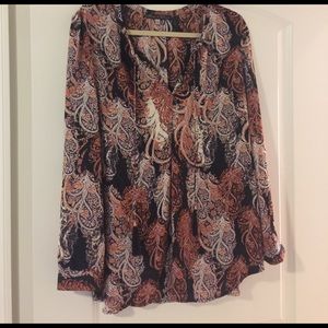 Long sleeve ladies blouse