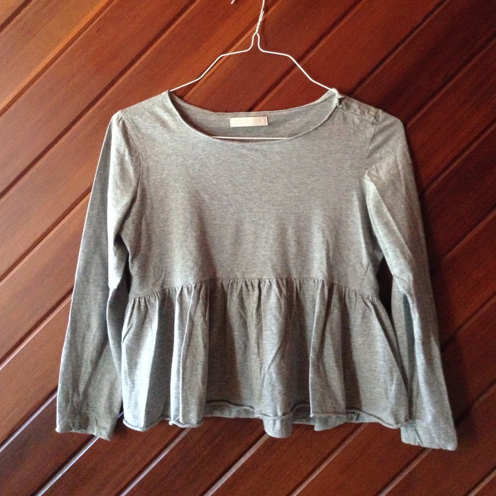 Cropped Peplum Top
