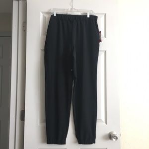 Silky black joggers