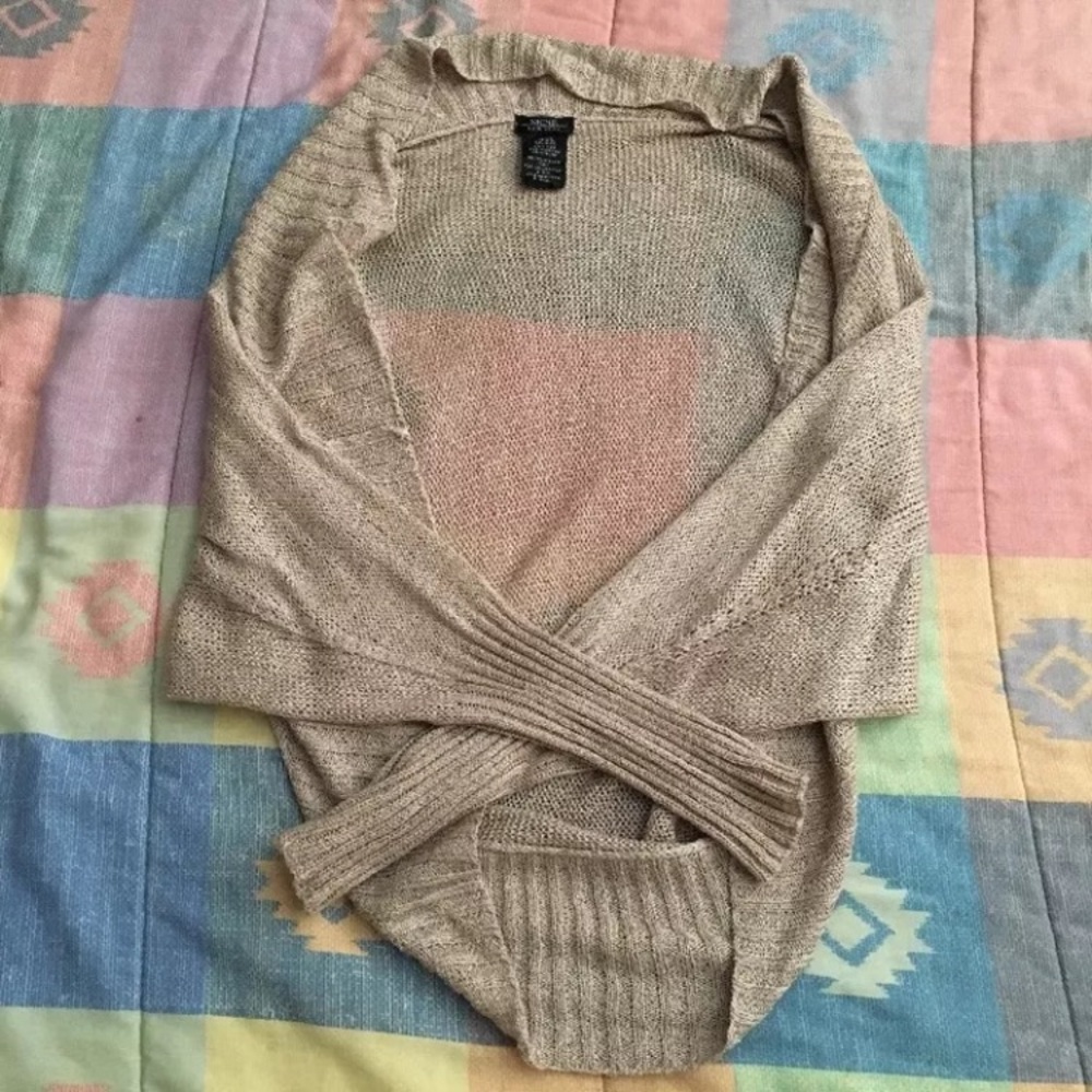 tan sweater