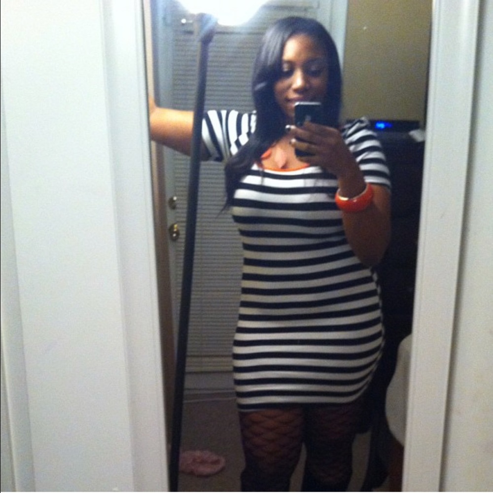 👗Striped Midi Dress