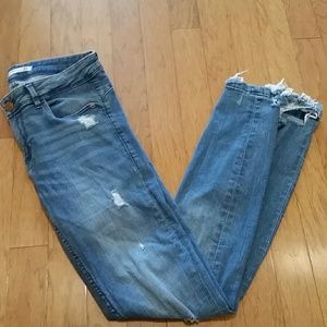 Distressed Ankle Jeans