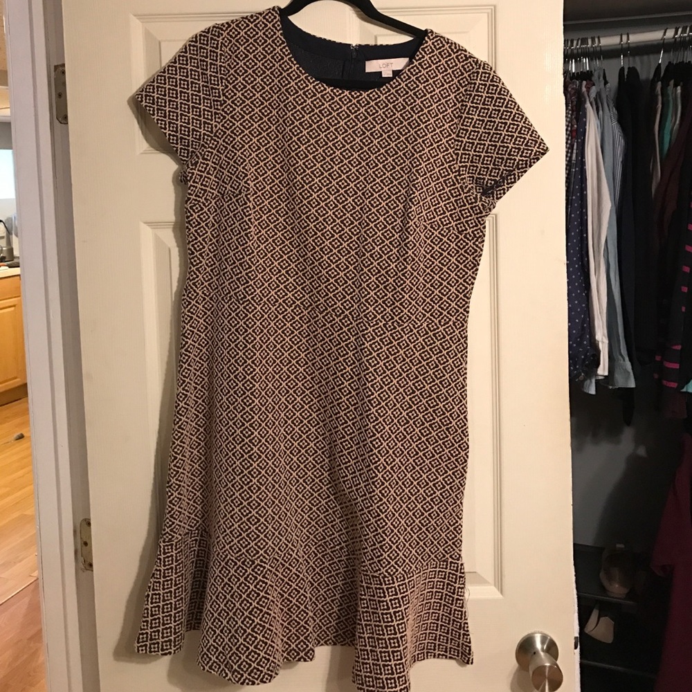 Loft dress with ruffle detail