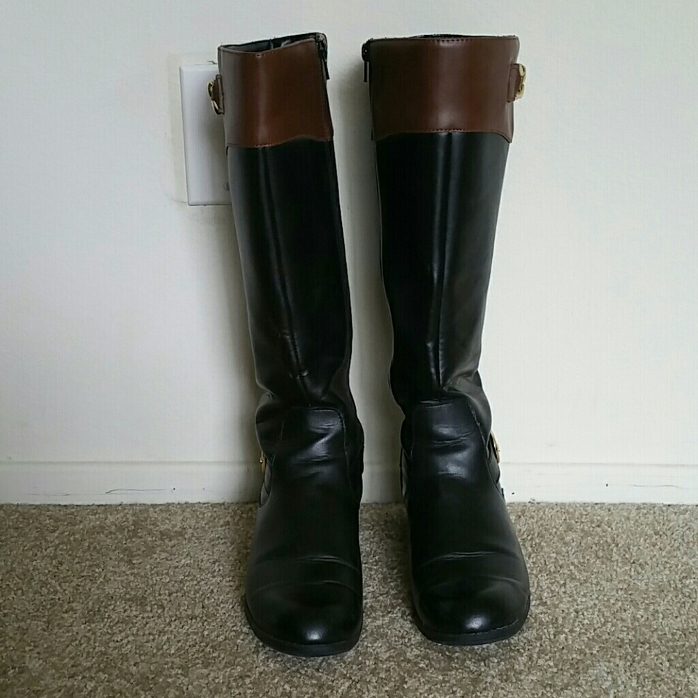 Brown/black boots