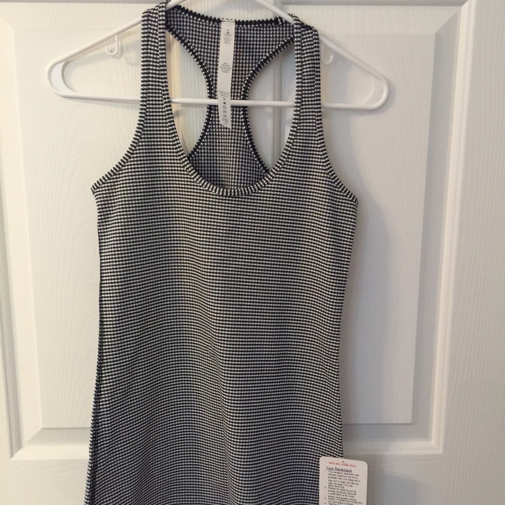 Lululemon tank black and white size 6 nwt