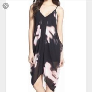 Astr asymmetrical print dress