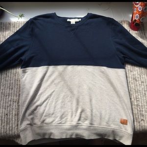 H&M Blue and cream sweatshirt