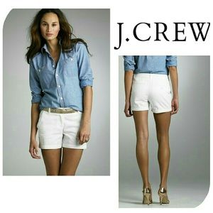 JCrew white chino shorts