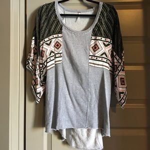 Free People Aztec Print Sweatshirt - Size M