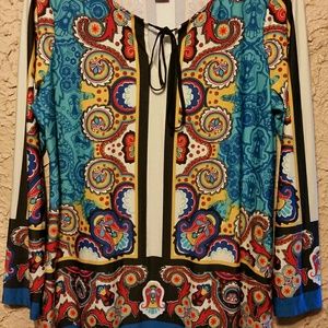 women's colorful long sleeve blouse
