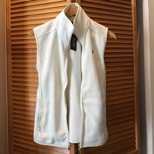 NWT Ralph Lauren Polo white fleece vest NEVER WORN