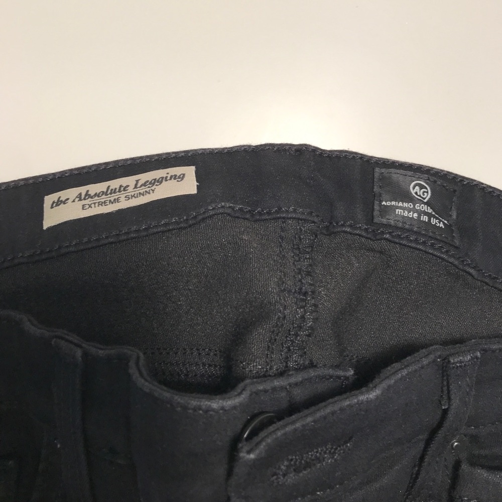 AG extreme skinny leg black jeans