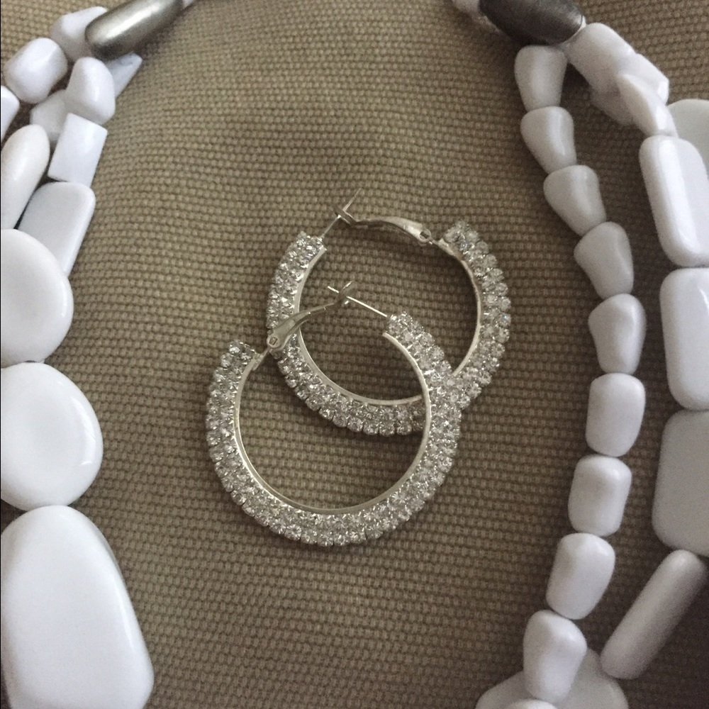 Double Layer CZ Hoop Earrings