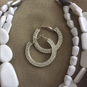 Double Layer CZ Hoop Earrings