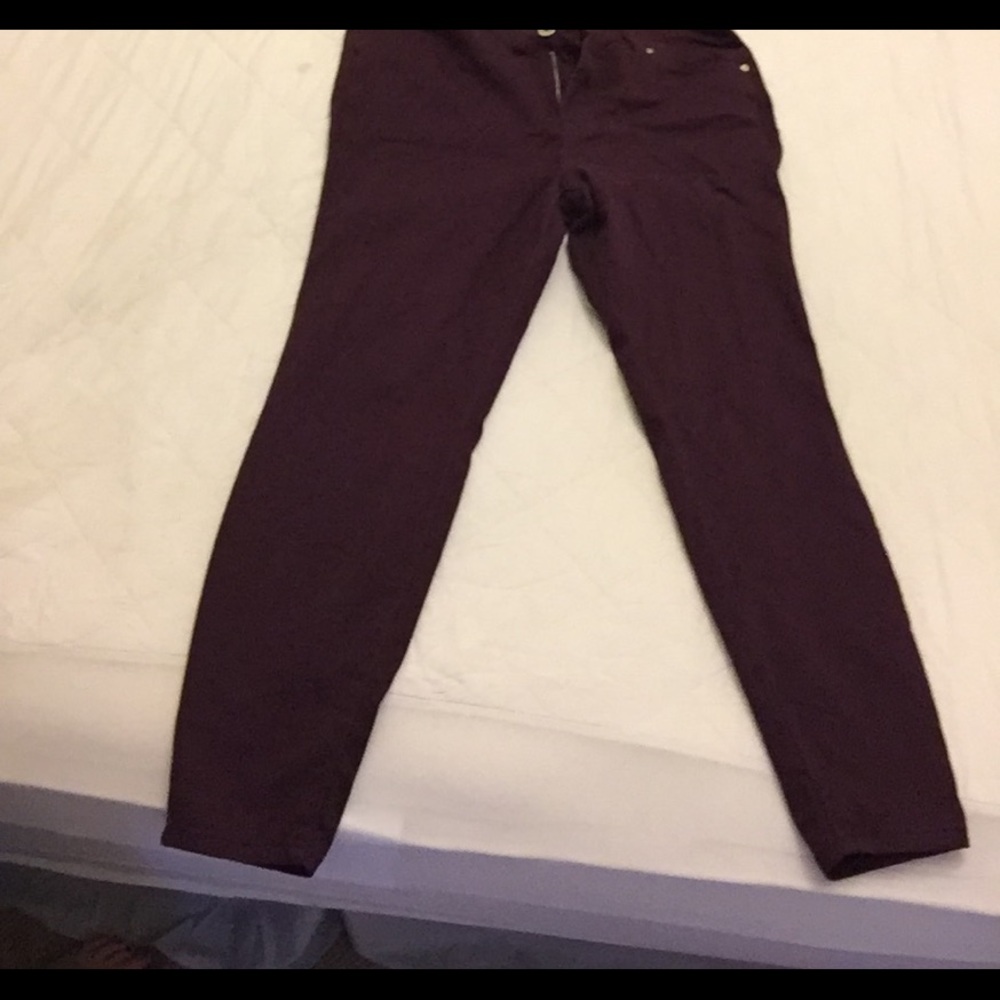 Maroon skinny jeans