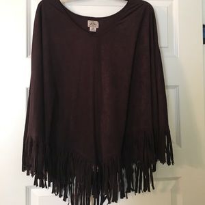 Beautiful suede poncho